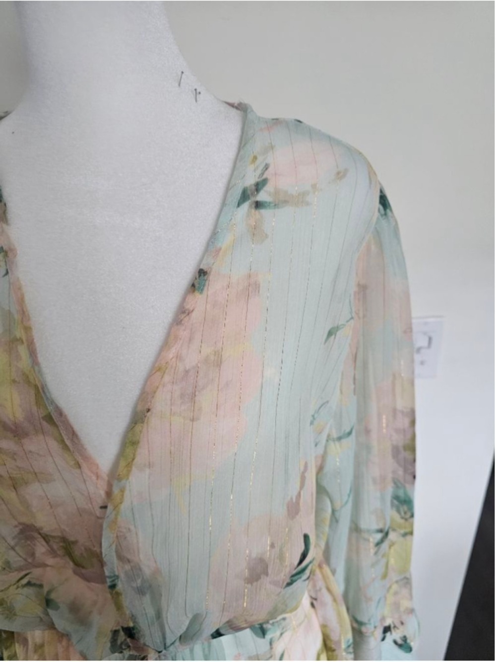 Cure Floral Chiffon Kimono Size 1XL - Picture 4 of 8